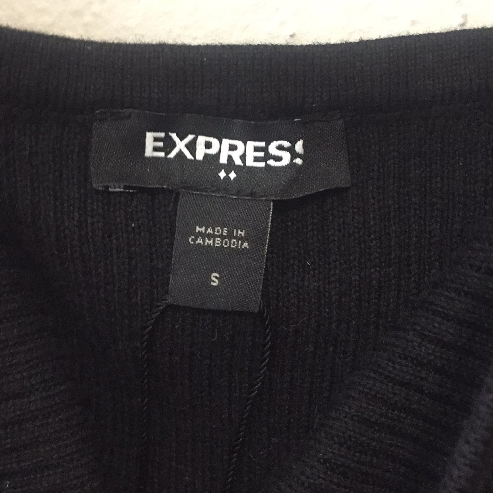 Express Tie Strap Ruffle Trim Ribbed Tank Top - Picture 7 of 7